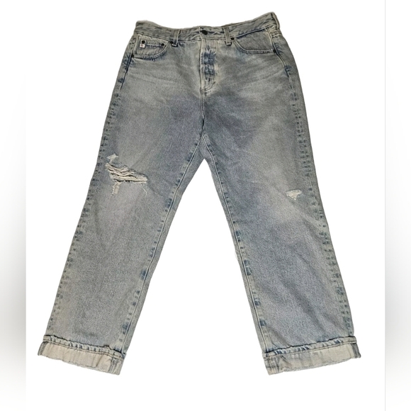 Ag Adriano Goldschmied High Rise Straight Leg Vintage Crop Alexxis SZ 32 - Picture 3 of 8